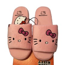 Sanrio Hello Kitty PINK SLIPPERS WOMENS SIZE L 8/9 NEW slip on