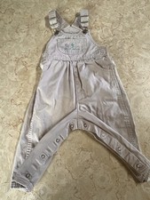 Y2K VTG Osh Kosh Overalls 18m girls with floral embroidery leg snaps