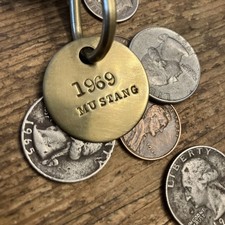 1969 Ford Mustang Mach 1 Solid Brass Key Fob B 69