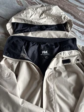 Helly Hansen Rain Jacket Mens L Black Helly Tech Protection Hooded Waterproof