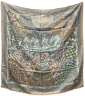 Hermes Carré 90 TROPHEES de VENISE Grey Silk Scarf Tags No Box Excellent