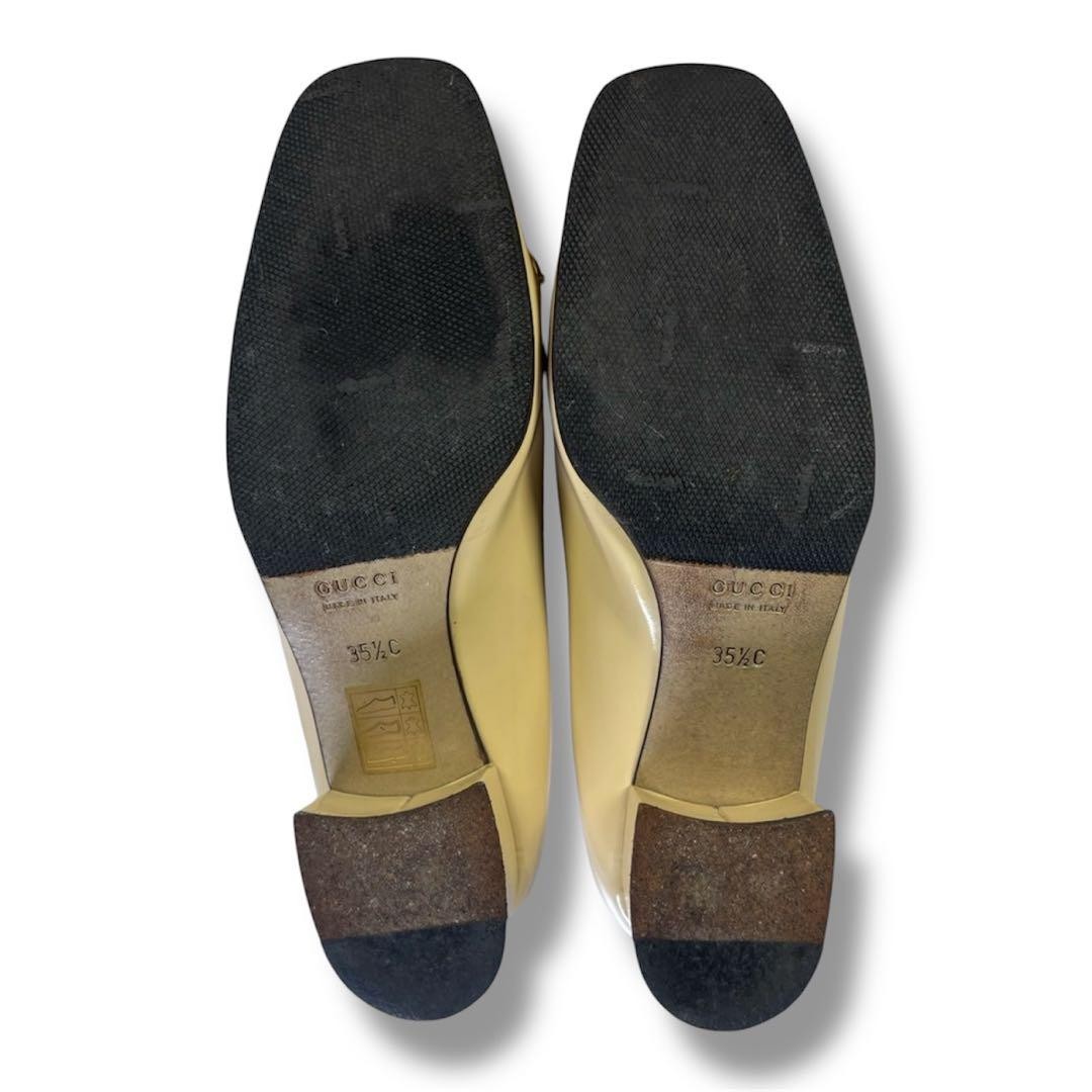 Gucci Horsebit Mid Heel Pumps Beige Leather Size 35.5 US About5.5 For Women thumbnail 10