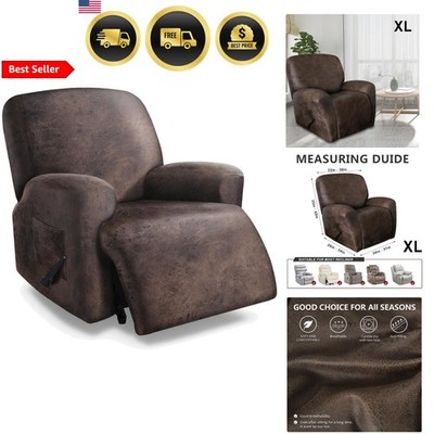 Recliner Chair Cover Oversized Leather Like Big Man Pet Kid Washable Extra Large