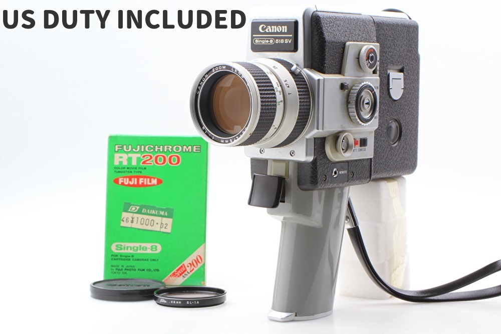 Read [Exc+5 w/Movie Film] Canon Single 8 518 SV 8mm Film Movie Camera From JAPAN