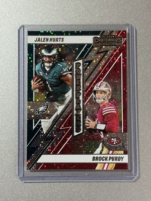 Jalen Hurts & Brock Purdy Panini Contenders NFL 2024 POWER PLAYERS SPECKLE