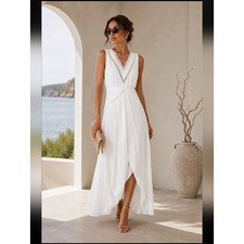 Self-Portrait White High Low Dress