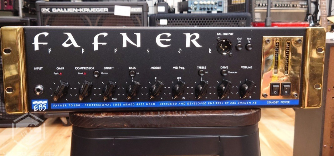 EBS FAFNER TD600 Bass Amplifier Head 600w Gold Limited