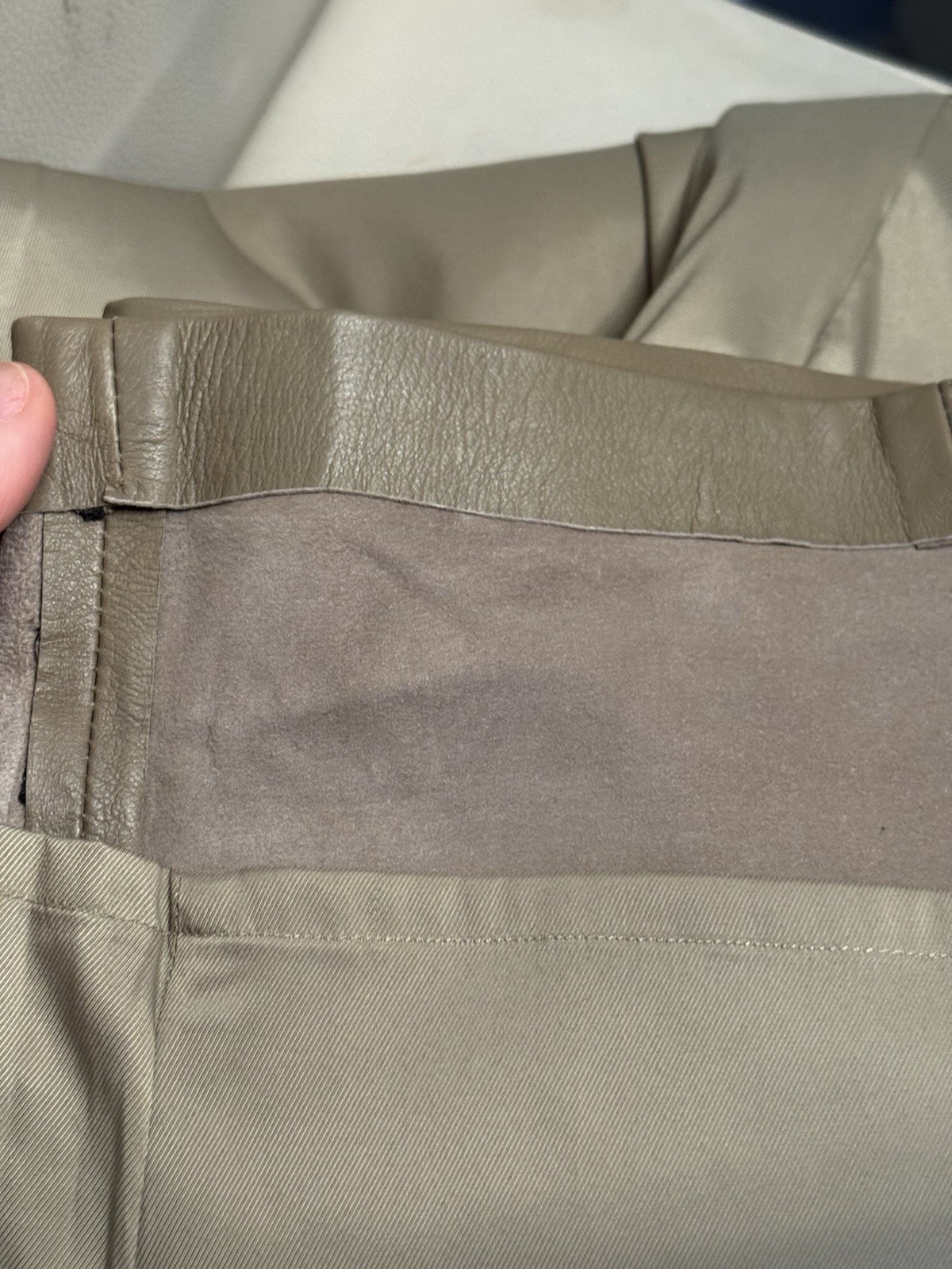 Massimo Dutti Loose Fit Napa Leather Trousers Size L Uk14 image 8