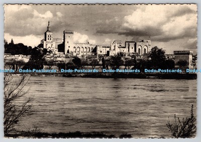 D331907 Avignon. Vaucluse. Le Rhone les Remparts. Le Palais des Papes et Notre D