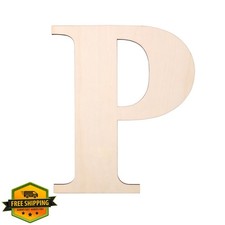 12" Wooden Letter P Wall Decor Unfinished DIY Painting