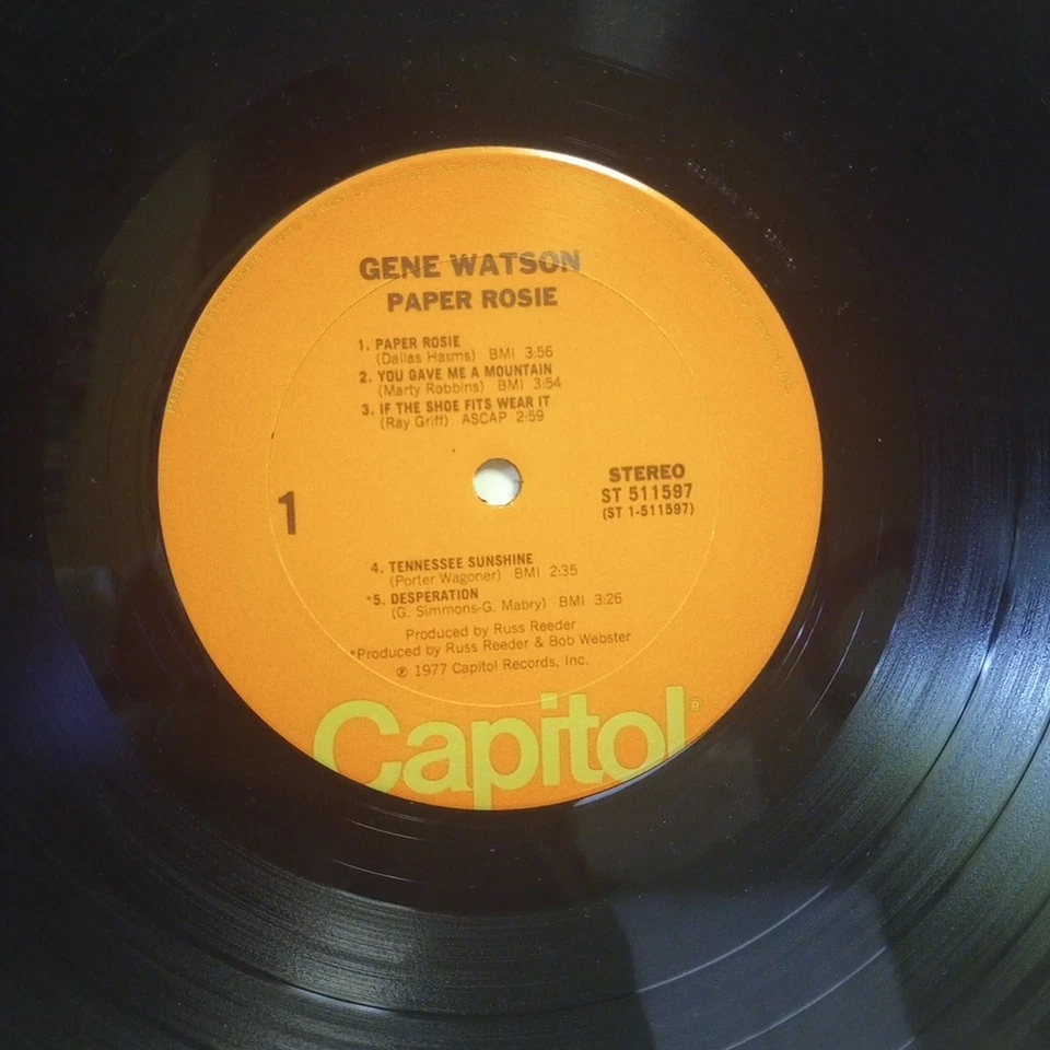 Gene Watson Now Appearing Capital Records Album Vinal LP 1977 - Image 4 of 4