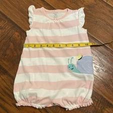 Girl’s 9 Month Summer One Piece Romper Striped