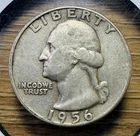 1956-P Washington Quarter - Actual Coin Shown - Free Shipping & Tracking INV#383