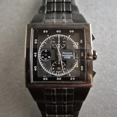 Pulsar Uhr Herrenarmbanduhr Quadratischer Chronograph