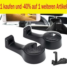 Gancio poggiatesta auto 2 in 1 con supporto cellulare gancio schienale clip 2pz auto