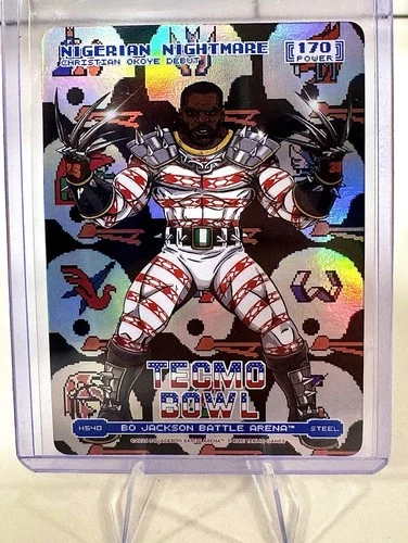 Bo Jackson Battle Arena Tecmo Bowl - Nigerian Nightmare - Steel Helmet 170 Power