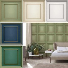 Belgravia Forbidden Fruit Wood Panel Wallpaper Metallic 3D - Various Colours