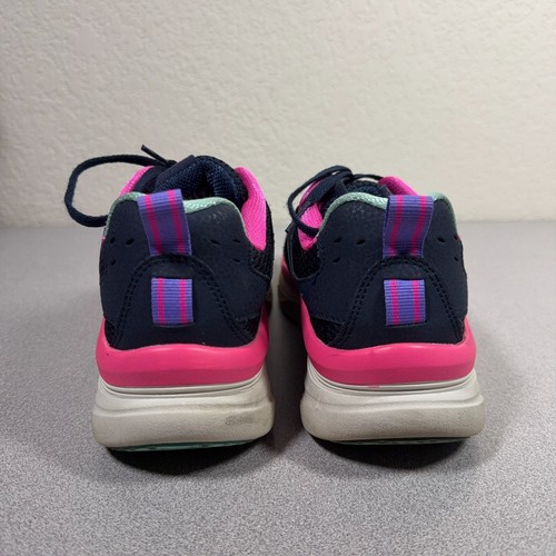 SKECHERS D'LUX WALKER Infinite Motion Mesh Shoes Navy Blue Pink Women's Size 9 - Picture 6 of 11