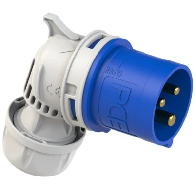 PC ELECTRIC 32A CEE Winkelstecker IP44 3-polig - 32 A Camping Caravan 3p 6h - PCE 8023-6