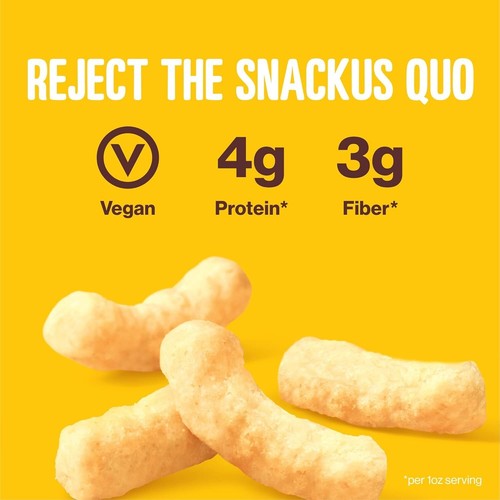 Hippeas Chickpea Puffs, Vegan White Cheddar, 0.8 Ounce (Pack of 18), 3g Protein - Picture 2 of 8