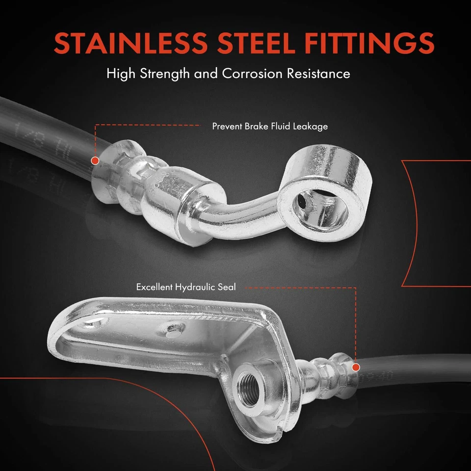 2x Manguera hidráulica de freno trasera L & R para Acura CSX 2006-2007 Honda Civic 2006-2011 Foto 4 de 4