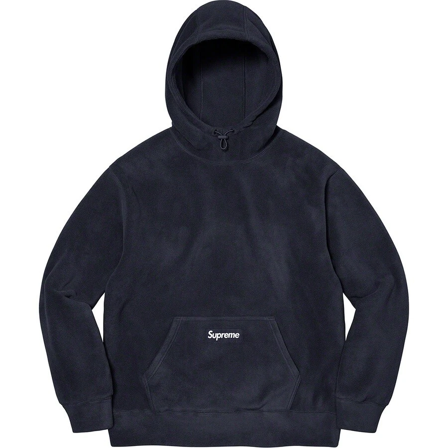 Supreme Polartec Hooded Sweatshirt Navy L