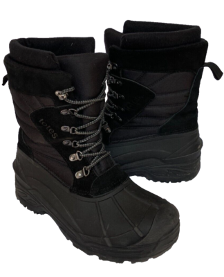 Totes Mens Briggs Black Waterproof Snow Boot-Removable Inner  display picture 2