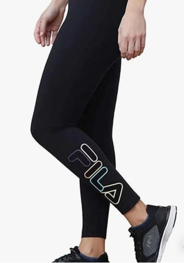 Pantaloni yoga Fila da donna neri cotone aderenti activewear leggings taglia: XL