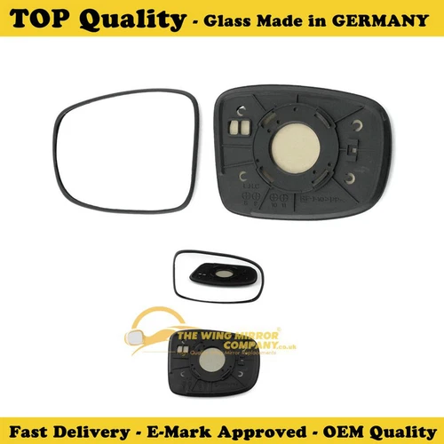 Fits Hyundai I10 2007 to 2010 LHS, WING MIRROR GLASS NON HEATED& BASE PLATE