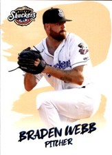 2021 Biloxi Shuckers Choice #27 Braden Webb Owasso Oklahoma OK NM Baseball Card