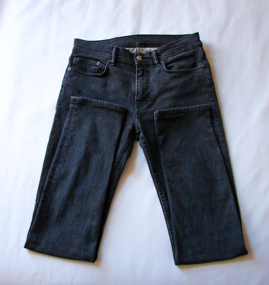 Men's Acne Studios North Used Black Slim Stretch Denim Jeans 30