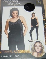 Esmara Damen Spaghetti Top,Schwarz,Gr. 36,NEU!
