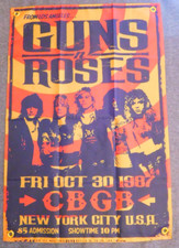 Guns n' Roses Oct 30 1987 New York Concert Poster reprint Flag Banner  35"x23.5"