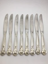 8 GRAND MASTER by GODINGER Silverplate 9" Dinner Knives Flatware