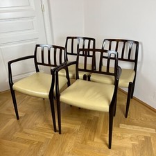 Niels Otto Moller model 66 armachair 83 dining Chair Mollers Mahogany modern