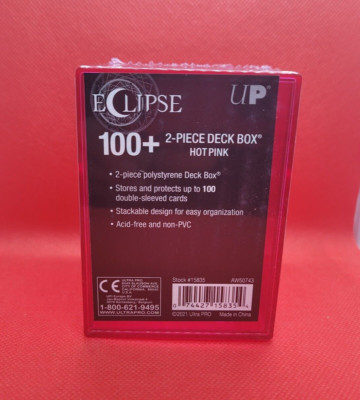 Ultra Pro Eclipse 100+ Card 2-Piece Deck Box HOT PINK. New B3G1 Free!