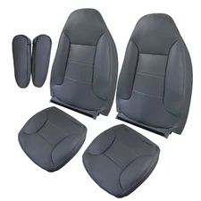 For 1992-1996 Ford Bronco XLT Driver & Passenger Leather Seat Cover Opal Gray