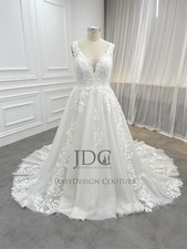 Glitter Sparkly Leaves Sequined Wedding Dress Custom made 2-28 Plus Large Size