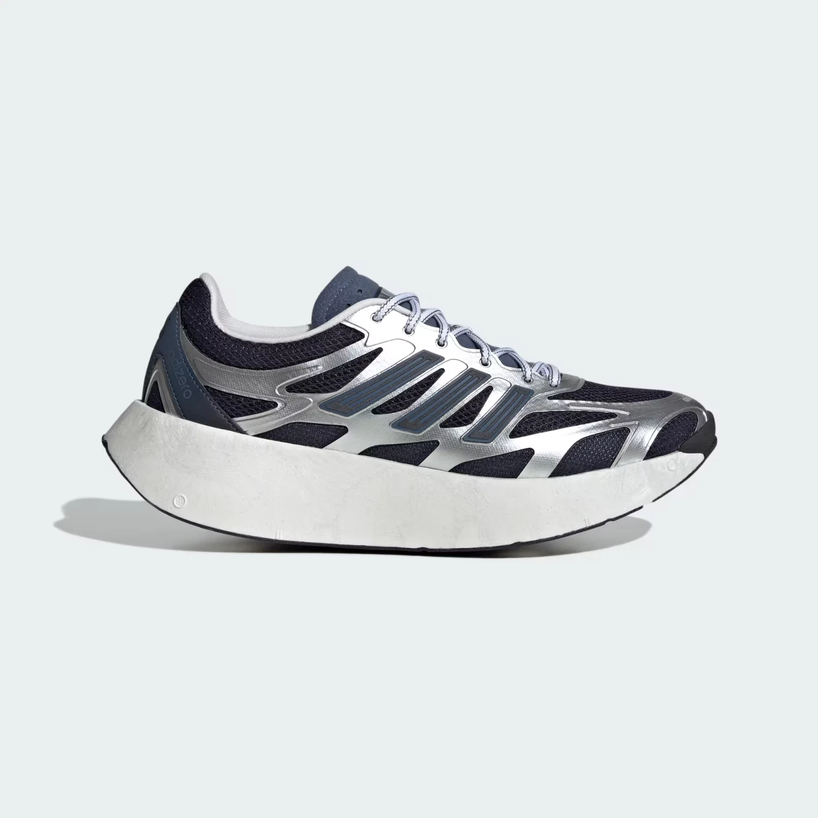 adidas Running Adizero Aruku Shoes in Silver Metallic/Legend Ink/Preloved Ink