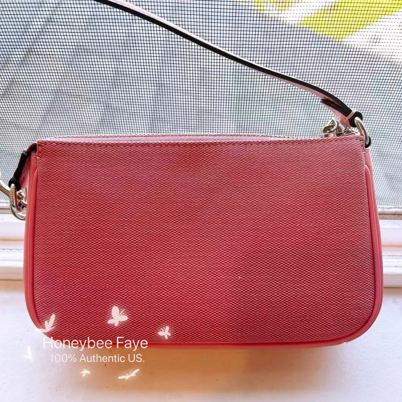 Coach Nolita 19 CU002 Jacquard Rosa più catena di perle estesa nuova con etichetta