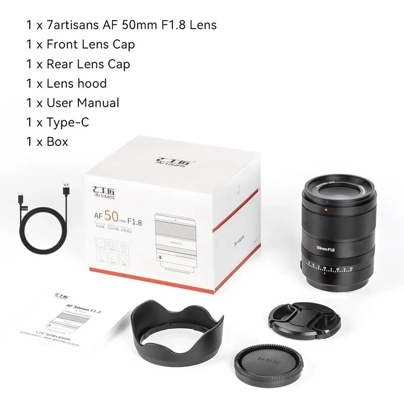 7artisans AF 50mm F1.8 STM Full-Frame Large Aperture Prime Lens For Sony Nikon - Image 2 of 4