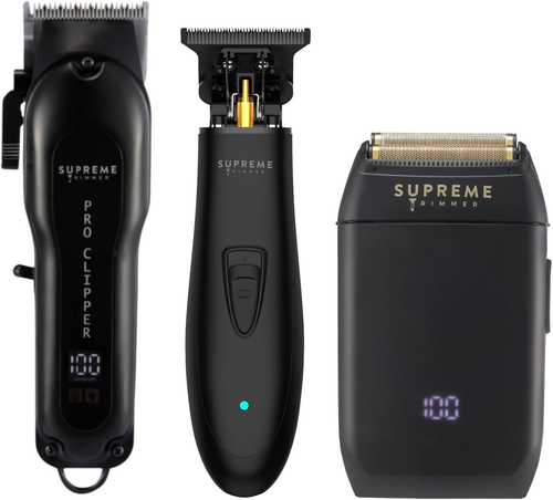 3-In-1 Barber Bundle | Pro Clipper, T-Shaper Trimmer & Crunch Foil Shaver | Prof - Picture 1 of 9