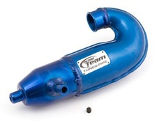 Team Associated 1763 Rear-Exhaust Dual-Chamber Muffler Blue
