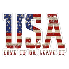 USA Love It Or Leave It Sticker Decal