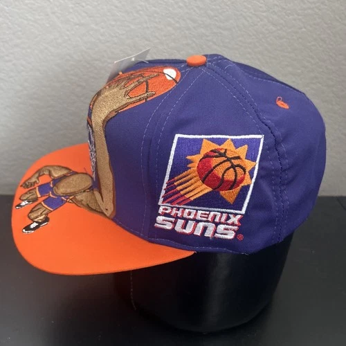 VTG 90s Phoenix Suns Drew Pearson Slam Dunk Twill NBA Graffiti Snapback Hat NWT image 5