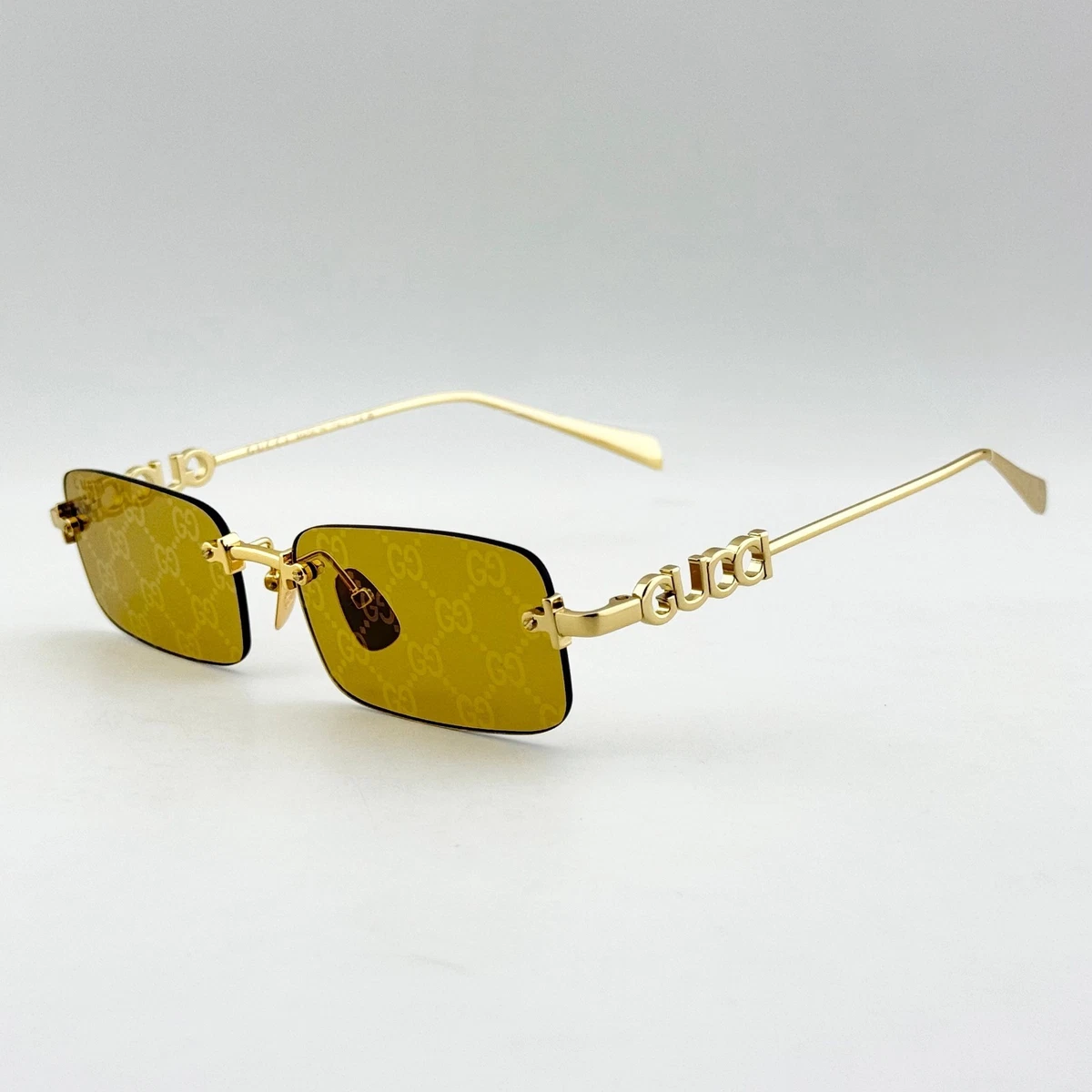 Gucci Rimless Gold Sunglasses for Women for sale | eBay