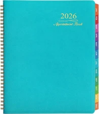 2026 Weekly Appointment Book - 2026 with Soft Cover, Green 