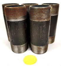 UNBRANDED 1-1/2" PARTIALLY THREADED PIPE NIPPLES STEEL MATERIAL ***LOT OF 5***
