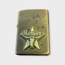 Extremely Rare 1988-IV Marlboro Longhorn Steer Star Zippo Lighter Never Struck