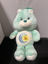 Vintage 1983 Kenner Care Bears Bedtime Bear Plush 13 Moon Star Belly JZ29
